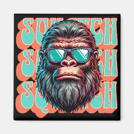 Íman Arte Pop de Quadrinhos no Estilo Retro Vintage Squ
