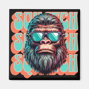 Íman Arte Pop de Quadrinhos no Estilo Retro Vintage Squ