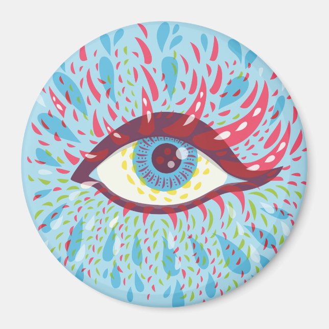 Íman Arte Psicodélica Trippy Eye (Frente)