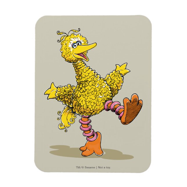 Íman Arte retrô do Big Bird (Vertical)