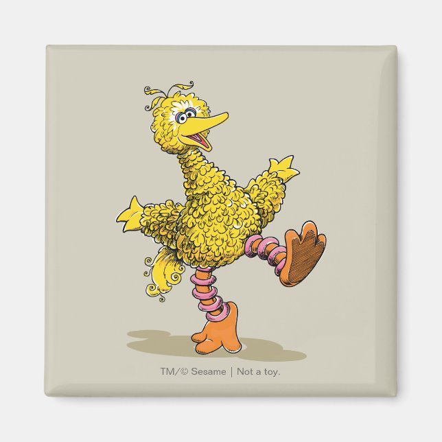Íman Arte retrô do Big Bird (Frente)