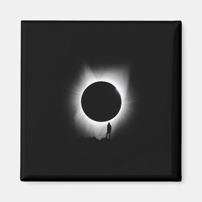 Íman Arte Solar Eclipse 2024 Art Solar Eclipse Art (Frente)