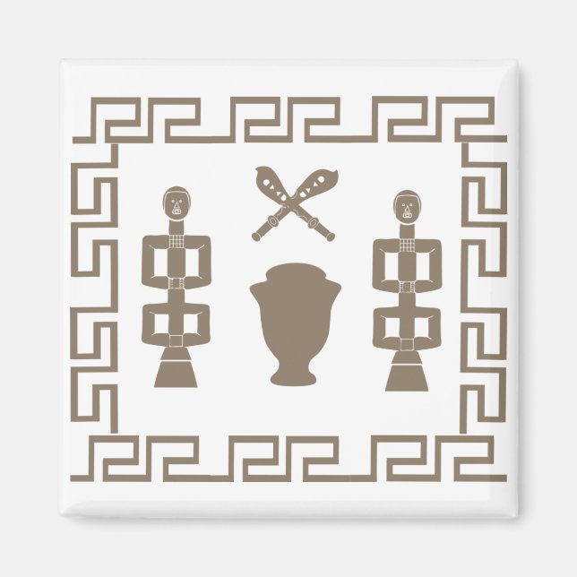 Íman Arte tribal abstrato africana (Frente)