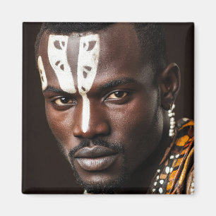 Íman Arte Tribal para um Homem Africano
