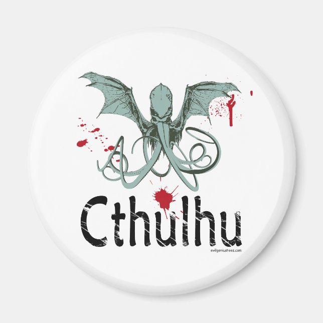 Íman Arte vetor de horror Cthulhu (Frente)