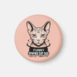 Íman Arte Vetorial de Pai de Gato Sphynx Engraçado