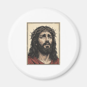 Íman Arte Vetorial de Retrato Religioso da Coroa de Esp