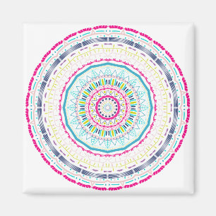 Íman Arte Vibrante e Colorido de Mandala