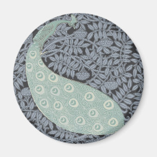 Íman Arte Vintage Nouveau Pavão Azul Verneuil