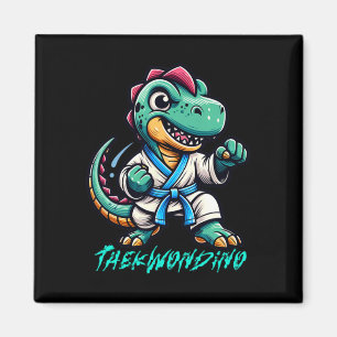Íman Artes Marciais Engraçadas Karatê Taekwondo Dino An