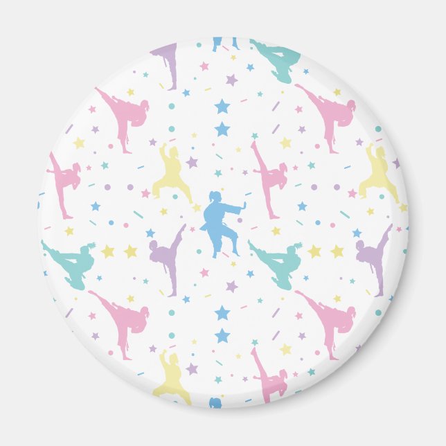 Íman Artes marciais Karate Abstrato Stars Sparkles (Frente)