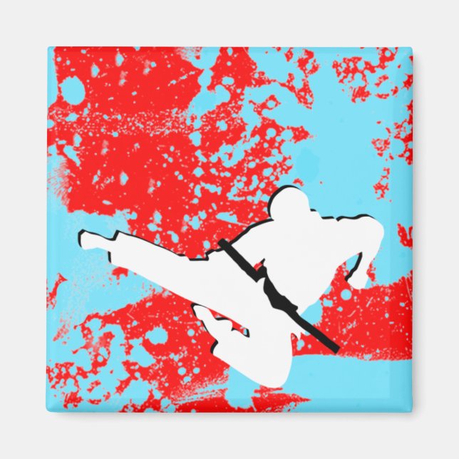 Íman artes marciais : silhuetas gigantes : (Frente)