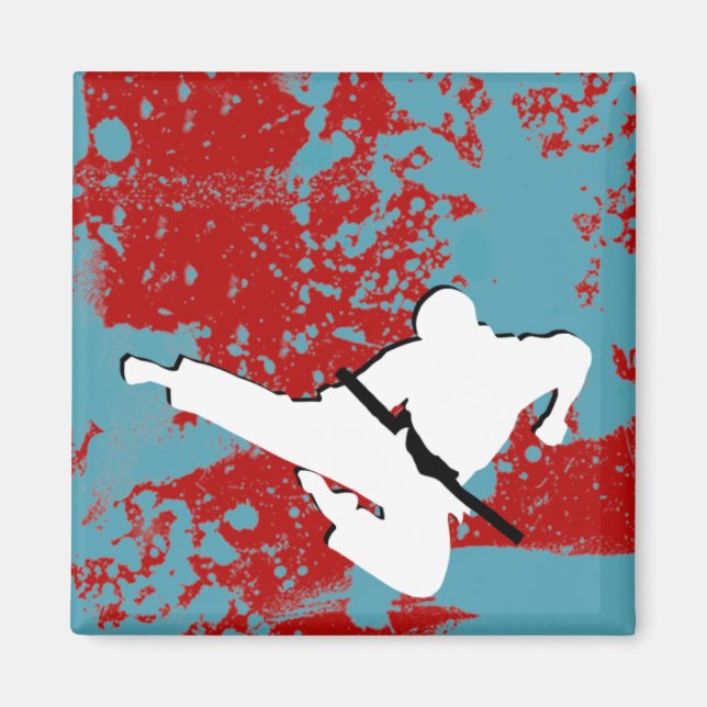 Íman artes marciais : silhuetas gigantes : (Frente)