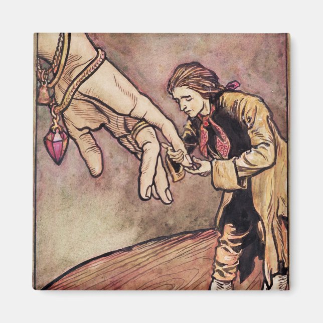 Íman Arthur Rackham | Ilustração de aquarela original (Frente)
