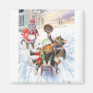 Íman Arthur Thiele - Sledding em declive indo da neve