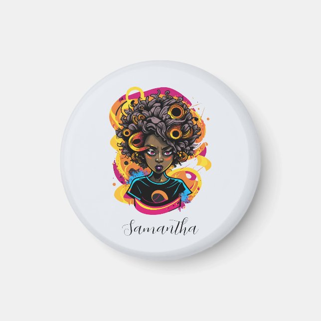Íman Artista Afro Mulher (Frente)