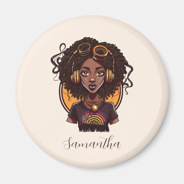 Íman Artista Afro Mulher (Frente)
