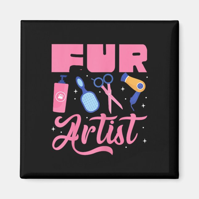 Íman Artista de Pelo Cão Tosa Tosa Pet Cuidados com Cac (Frente)