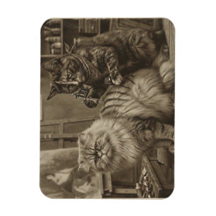 Íman Artista de Tatuagem de Gato Sepia Vintage – Vitori
