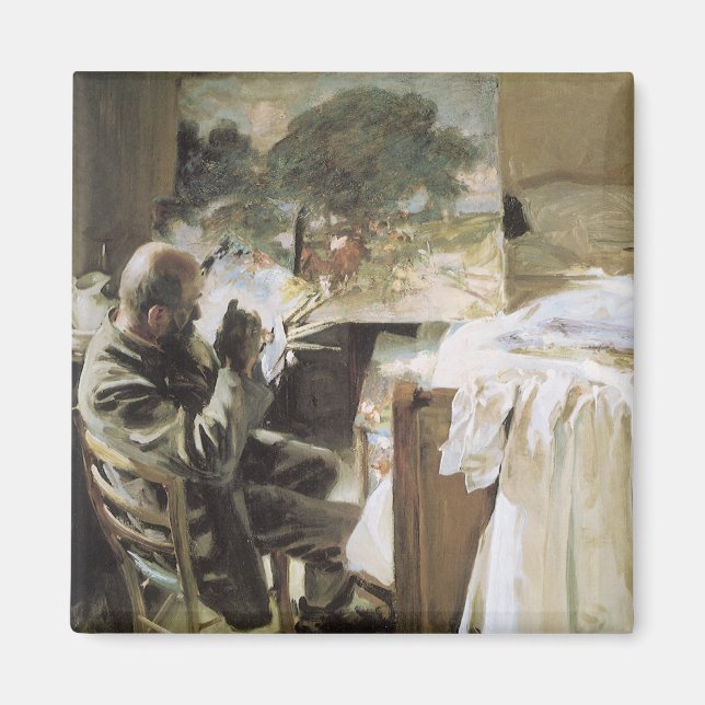 Íman Artista em Seu Estúdio por John Singer Sargent (Frente)