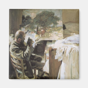 Íman Artista em seu estúdio por Sargent, belas artes d