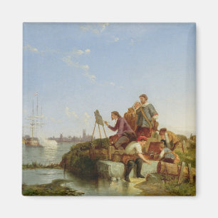 Íman Artista em seus armação e transporte além, 1894