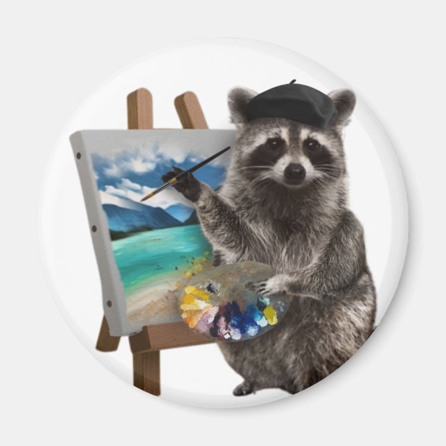Íman Artista Racoon (Frente)