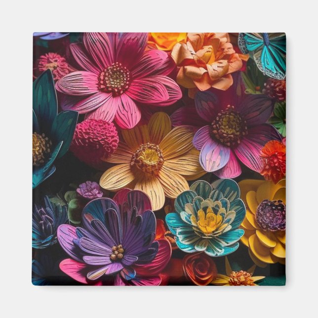 Íman Artsy Flowers (Frente)