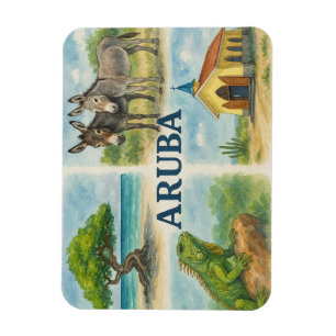 Íman Aruba multivisual aquarela