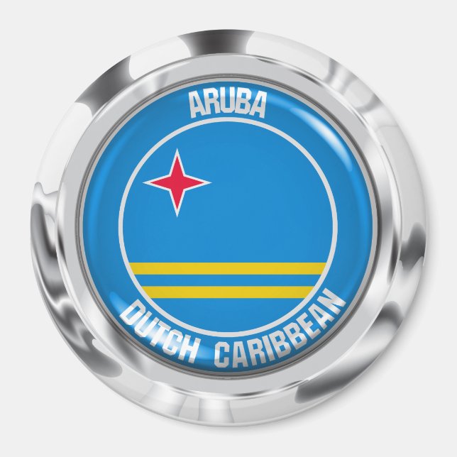 Íman Aruba Round Emblem (Frente)