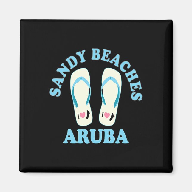 Íman Aruba Vacation Sandy Beaches I Heart Sacudir Fops  (Frente)