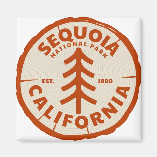 Íman Árvore da Califórnia do Parque Nacional Sequoia (Frente)