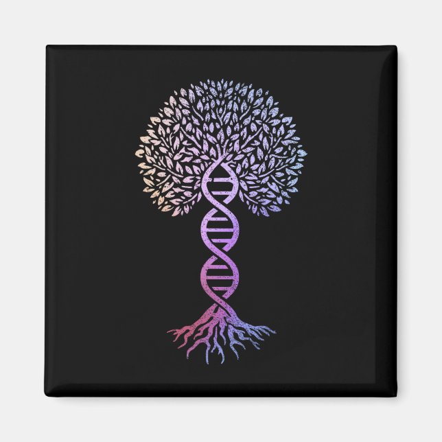 Íman Árvore da Vida Dna Science Genetics Earth Day (Frente)