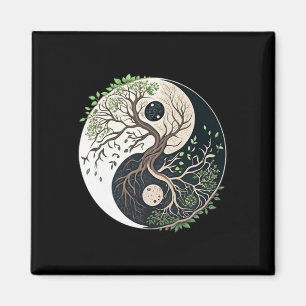 Íman Árvore Da Vida Yin Yang Yoga Nature Lance Arte