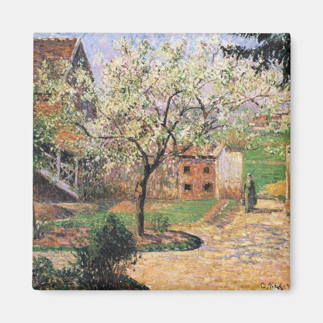 Íman Árvore de ameixa de flores, Eragny Camille Pissarr (Frente)
