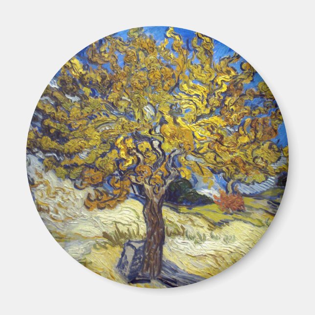 Íman Árvore de Amora de Van Gogh Impressionismo Arte (Frente)