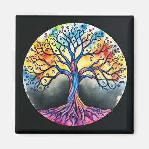 Íman Árvore de Aquarela da Vida