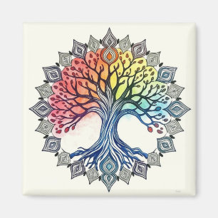 Íman Árvore de Aquarela da Vida