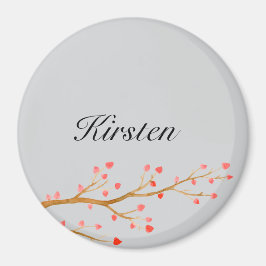 Íman Árvore de Corações Vermelhas da cinza