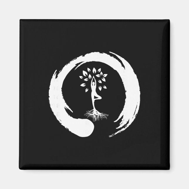 Íman Árvore de Ioga da Vida Meditação Yin Yang (Frente)