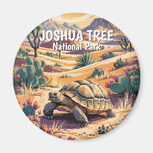 Íman Árvore de Josué Tortoise Retro Paisagem Desértica