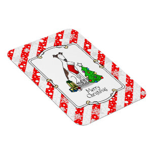 Íman Árvore de Natal 2 Greyhound (branco-brindle) Diver