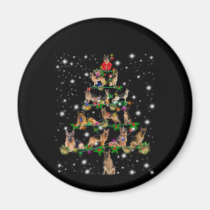 Íman Árvore De Natal Alemã Abrangida Pela Lâmpada