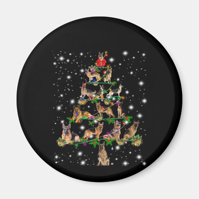 Íman Árvore De Natal Alemã Abrangida Pela Lâmpada (Frente)