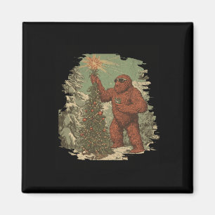 Íman Árvore de Natal Bigfoot Luzes Tarot Xmas Sasquatch