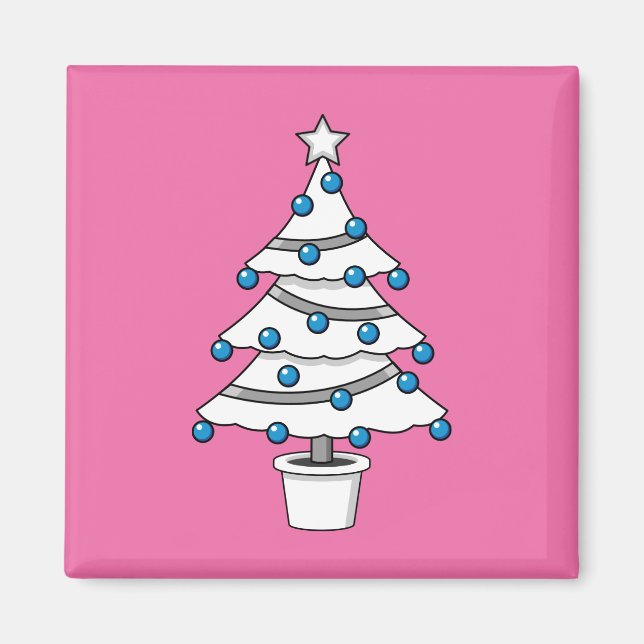 Íman Árvore de Natal Branco (Frente)