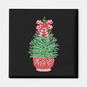 Íman Árvore de Natal Chinoiserie Red White Ginger Jar H
