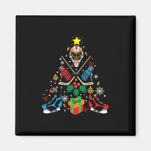 Íman Árvore de Natal de Hóquei em Gelo Merry Xmas