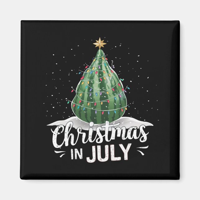 Íman Árvore de Natal de Melancia Natal em Julho Verão (Frente)
