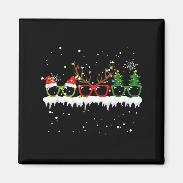 Íman Árvore de Natal de Optometrista Fantasia de Papai  (Frente)